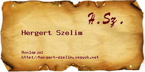 Hergert Szelim névjegykártya